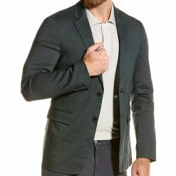 Theory Clinton Eco Crunch Linen-Blend Blazer Men Sportcoats & Blazers
