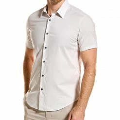 Theory Sylvain Air Woven Shirt Men Casual Button Downs