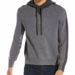 Theory Alcos Wool & Cashmere-Blend Hoodie Men Sweatshirts & Hoodies