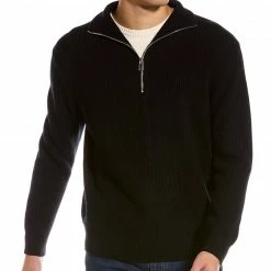 Theory Grover Wool & Cashmere-Blend Funnel Neck Sweater Men Sweaters