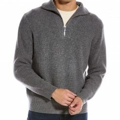 Theory Grover Wool & Cashmere-Blend Funnel Neck Sweater Men Sweaters