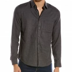 Theory Rammy Flannel Shirt Men Casual Button Downs