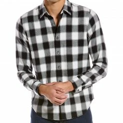 Theory Rammy Flannel Shirt Men Casual Button Downs