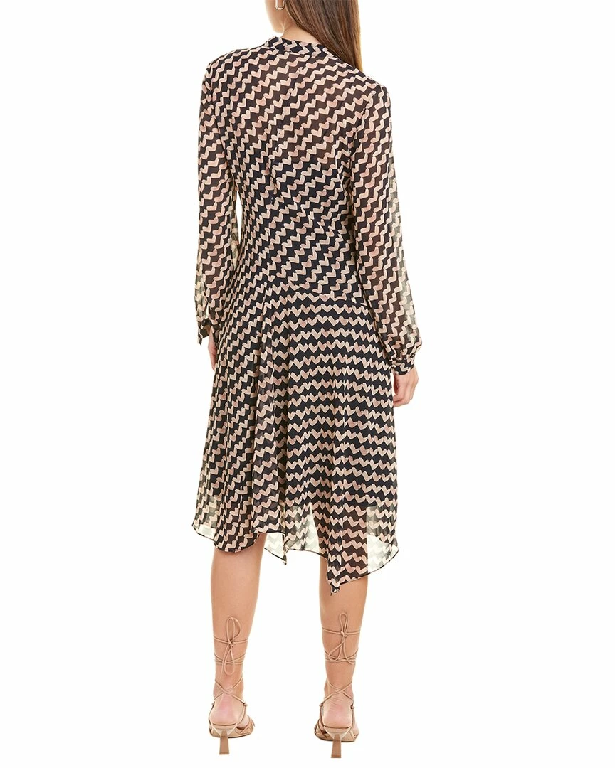 Theory Tie-Neck Drape Midi Dress Women Dresses 4 Theory Tie-Neck Drape Midi Dress Women Dresses - Image 2