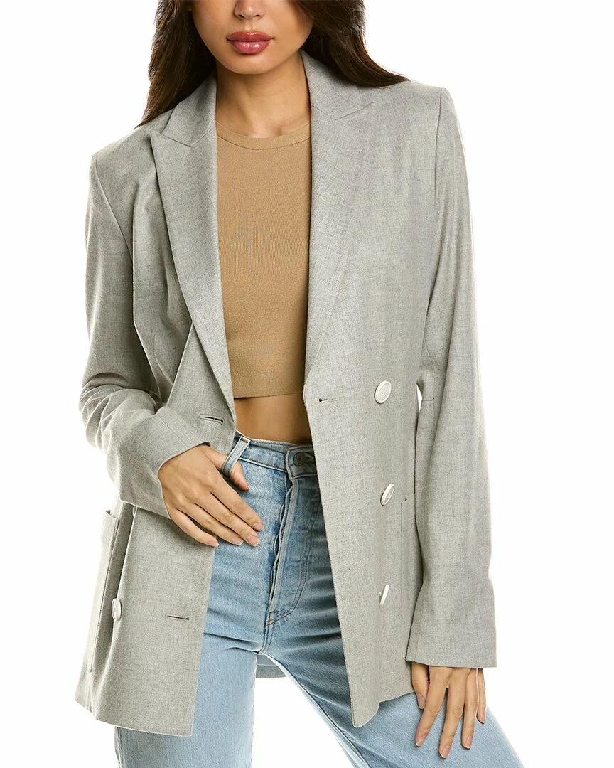 Theory Double-Breasted Wool-Blend Jacket Women Suits & Separates 2 Theory Double-Breasted Wool-Blend Jacket Women Suits & Separates