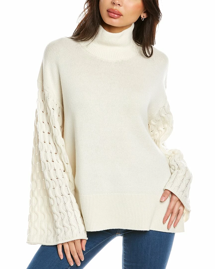 Theory Cabled Sleeve Cashmere Sweater Women Sweaters & Knits 3 Theory Cabled Sleeve Cashmere Sweater Women Sweaters & Knits