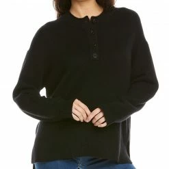 Theory Cashmere Henley Sweater Women Sweaters & Knits