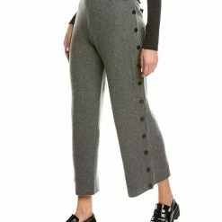Theory shop 9 Theory Button Up Wool & Cashmere-Blend Pant Women Pants
