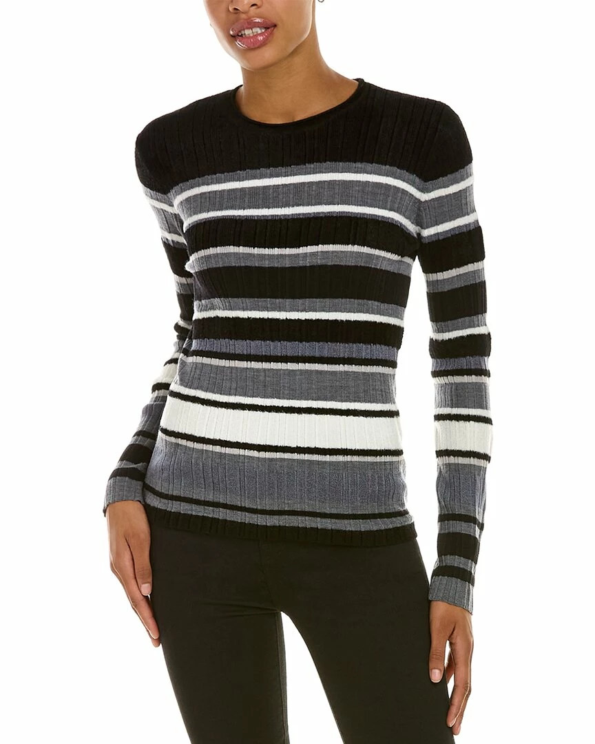 Theory Striped Wool-Blend Sweater Women Sweaters & Knits 3 Theory Striped Wool-Blend Sweater Women Sweaters & Knits