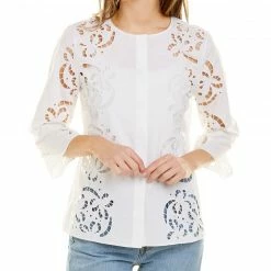 Theory Embroidered Poplin Shirt Women Tops