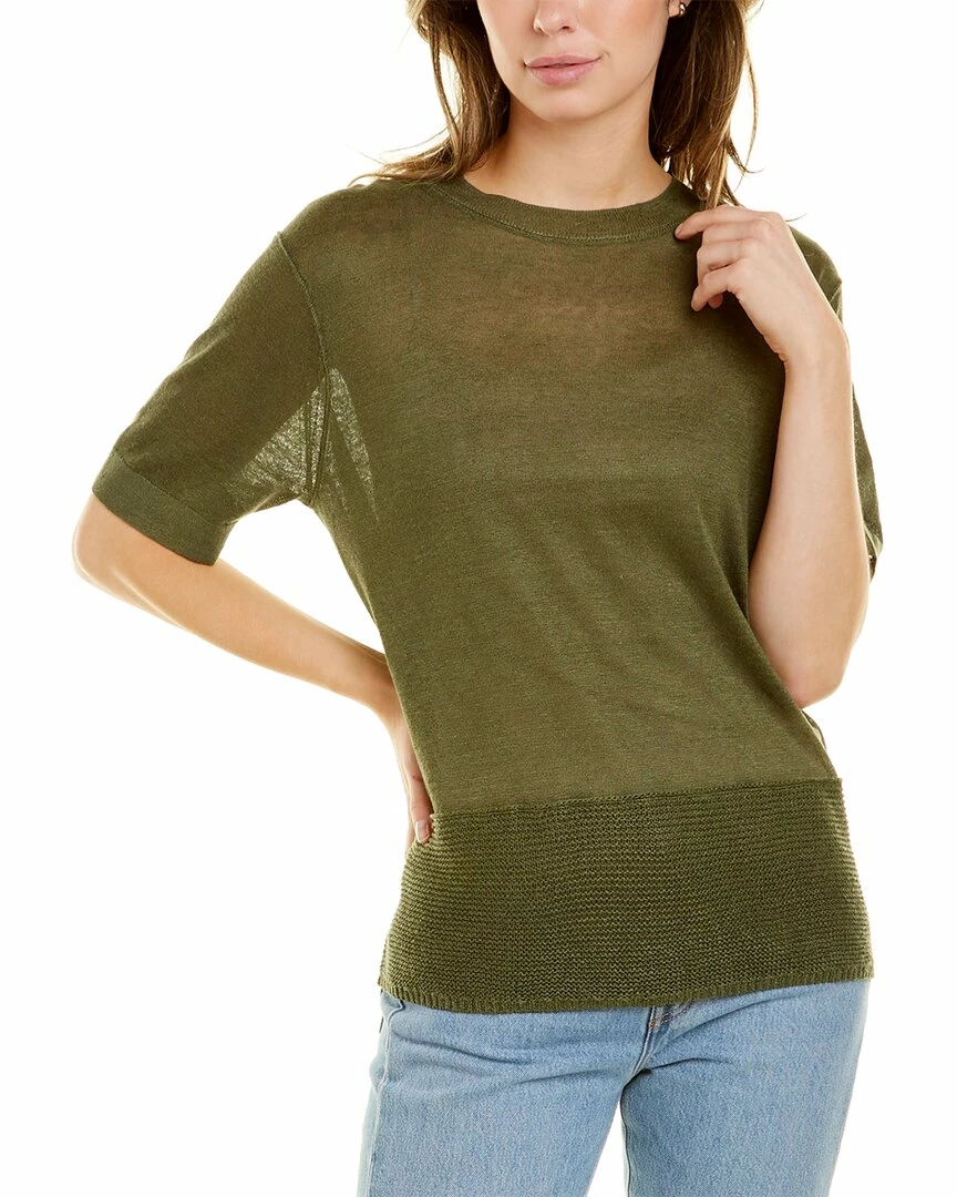 Theory Easy Linen-Blend T-Shirt Women Tops 3 Theory Easy Linen-Blend T-Shirt Women Tops
