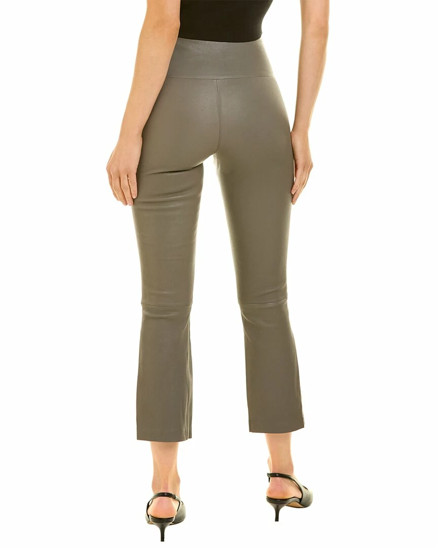 Theory Yoke Leather Cropped Flare Pant Women Pants 4 Theory Yoke Leather Cropped Flare Pant Women Pants - Image 2