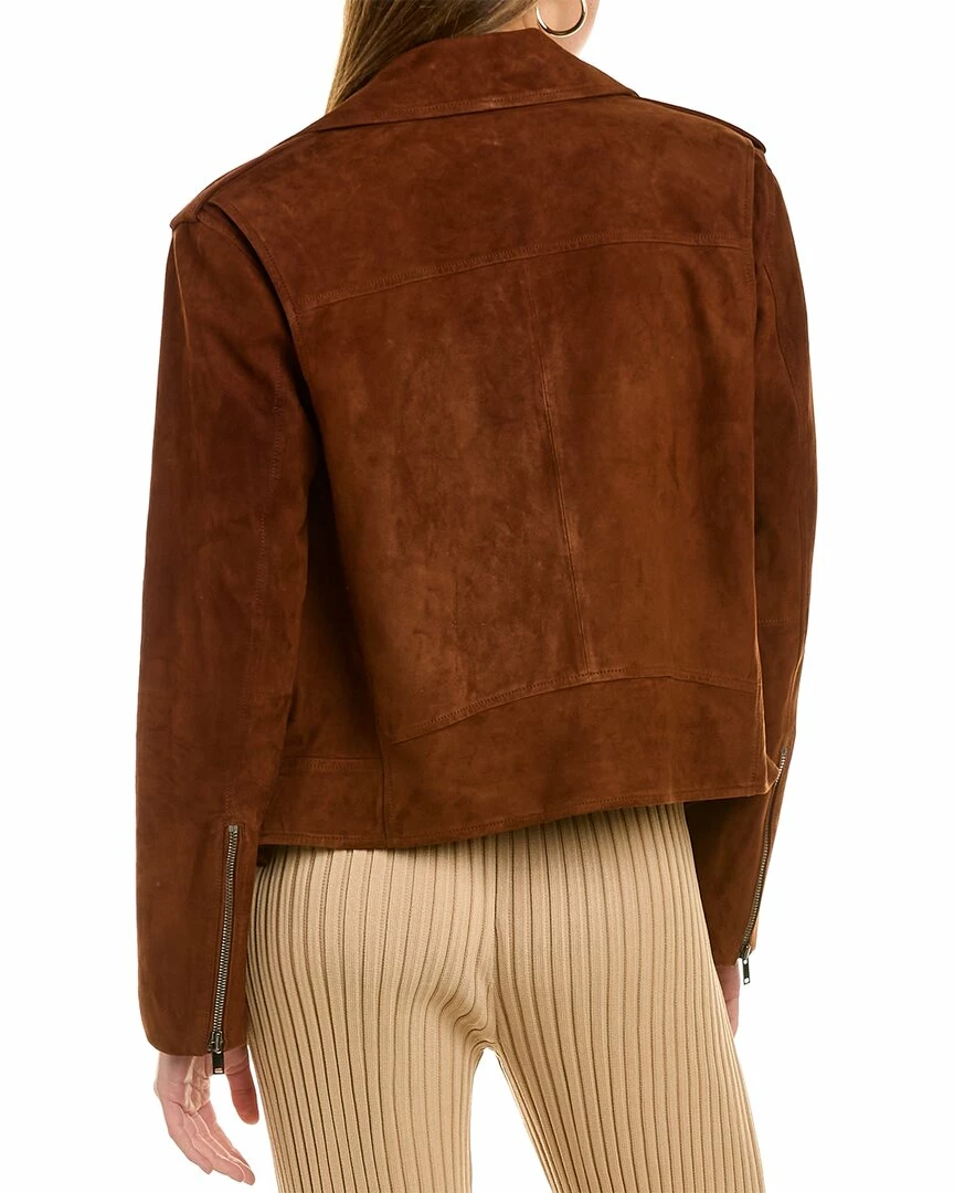 Theory Casual Leather Moto Jacket Women Outerwear 4 Theory Casual Leather Moto Jacket Women Outerwear - Image 2