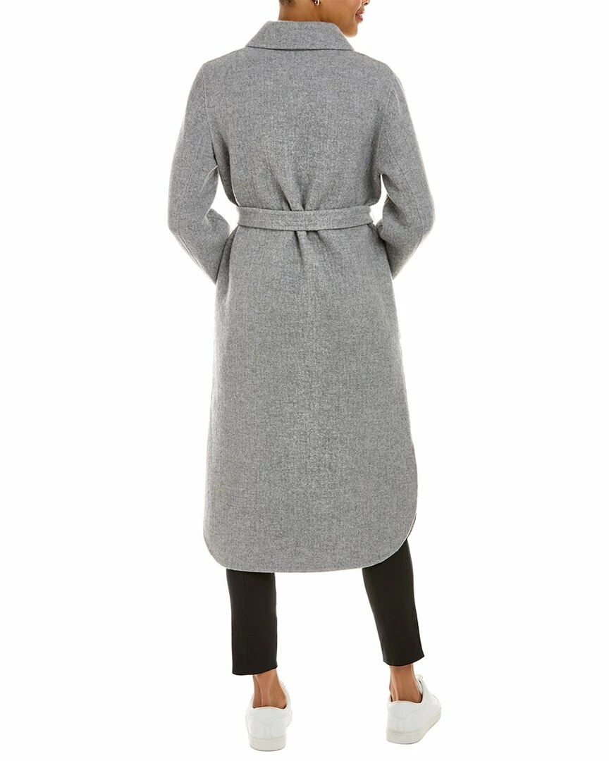 Theory Long Wool & Cashmere-Blend Coat Women Outerwear 4 Theory Long Wool & Cashmere-Blend Coat Women Outerwear - Image 2