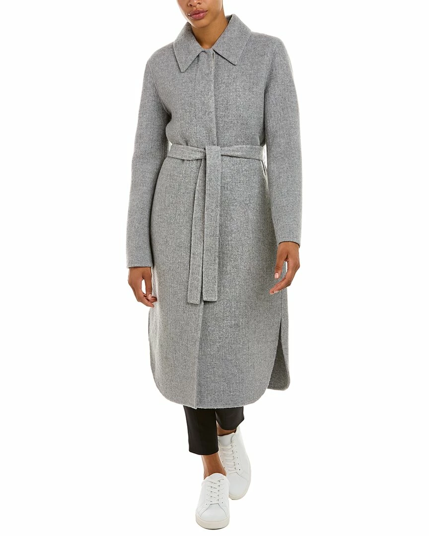 Theory Long Wool & Cashmere-Blend Coat Women Outerwear 5 Theory Long Wool & Cashmere-Blend Coat Women Outerwear - Image 3