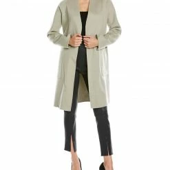 Theory Clean Robe Wool & Cashmere-Blend Coat Women Outerwear