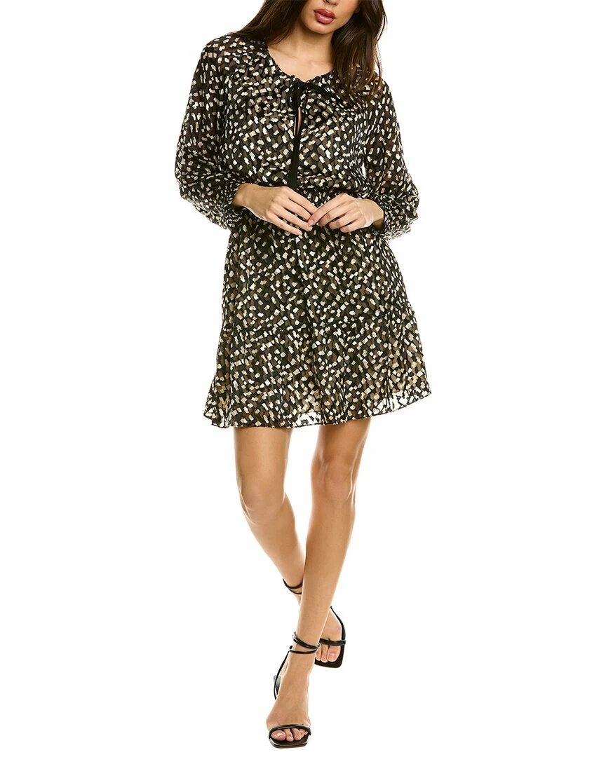 Theory Satin Burnout Silk-Blend Mini Dress Women Dresses 3 Theory Satin Burnout Silk-Blend Mini Dress Women Dresses