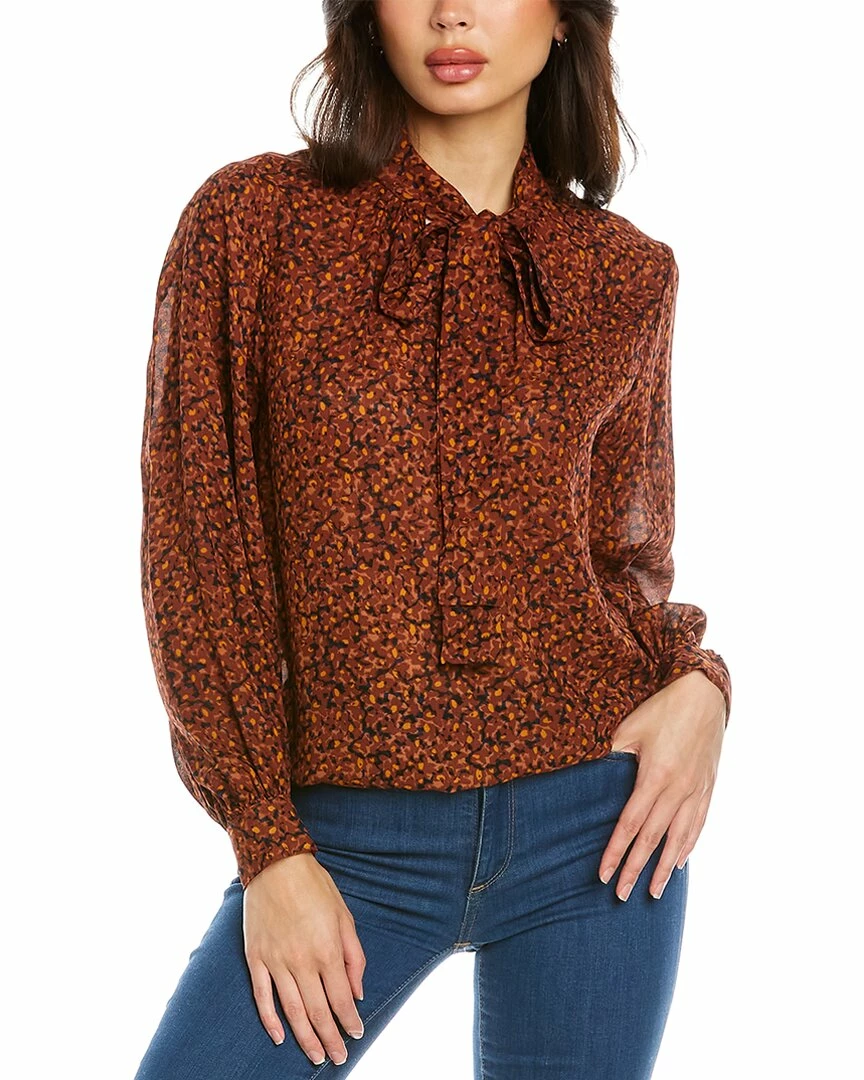 Theory Blouson Sleeve Silk Top Women Tops 3 Theory Blouson Sleeve Silk Top Women Tops