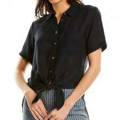 Theory Hekanina Linen-Blend Shirt Women Tops