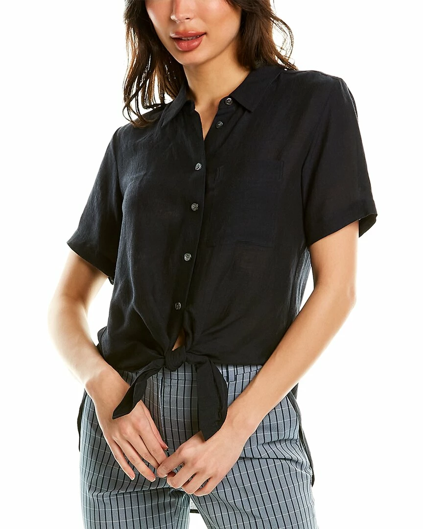 Theory Hekanina Linen-Blend Shirt Women Tops 3 Theory Hekanina Linen-Blend Shirt Women Tops