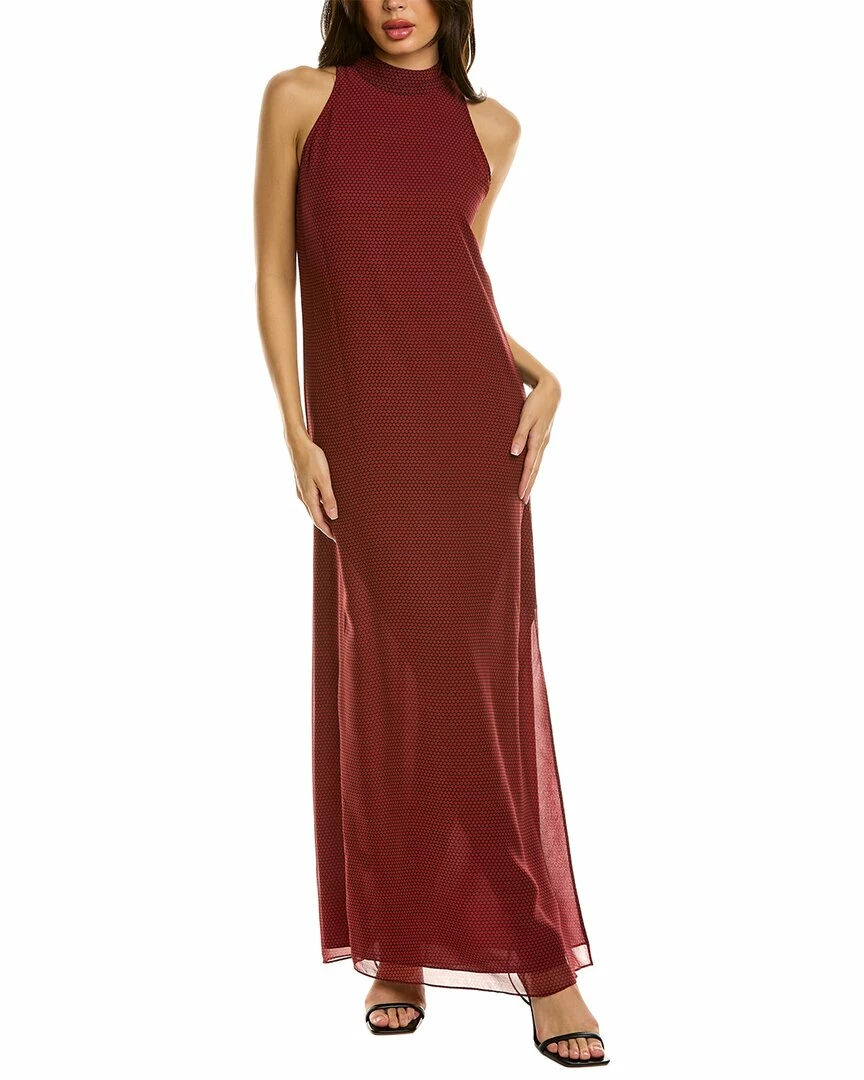 Theory Halter Silk-Trim Maxi Dress Women Dresses 2 Theory Halter Silk-Trim Maxi Dress Women Dresses