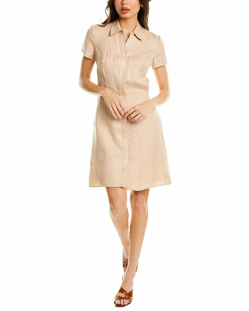 Theory Linen-Blend Shirtdress Women Dresses 3 Theory Linen-Blend Shirtdress Women Dresses
