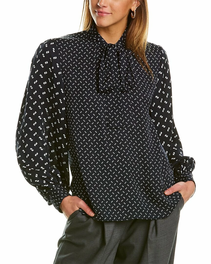 Theory Blouson Silk Top Women Tops 3 Theory Blouson Silk Top Women Tops