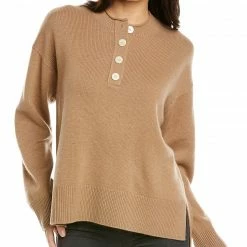 Theory Cashmere Henley Sweater Women Sweaters & Knits