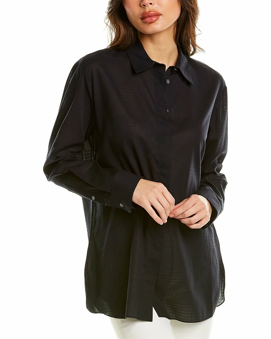 Theory Classic Menswear Shirt Women Tops 3 Theory Classic Menswear Shirt Women Tops