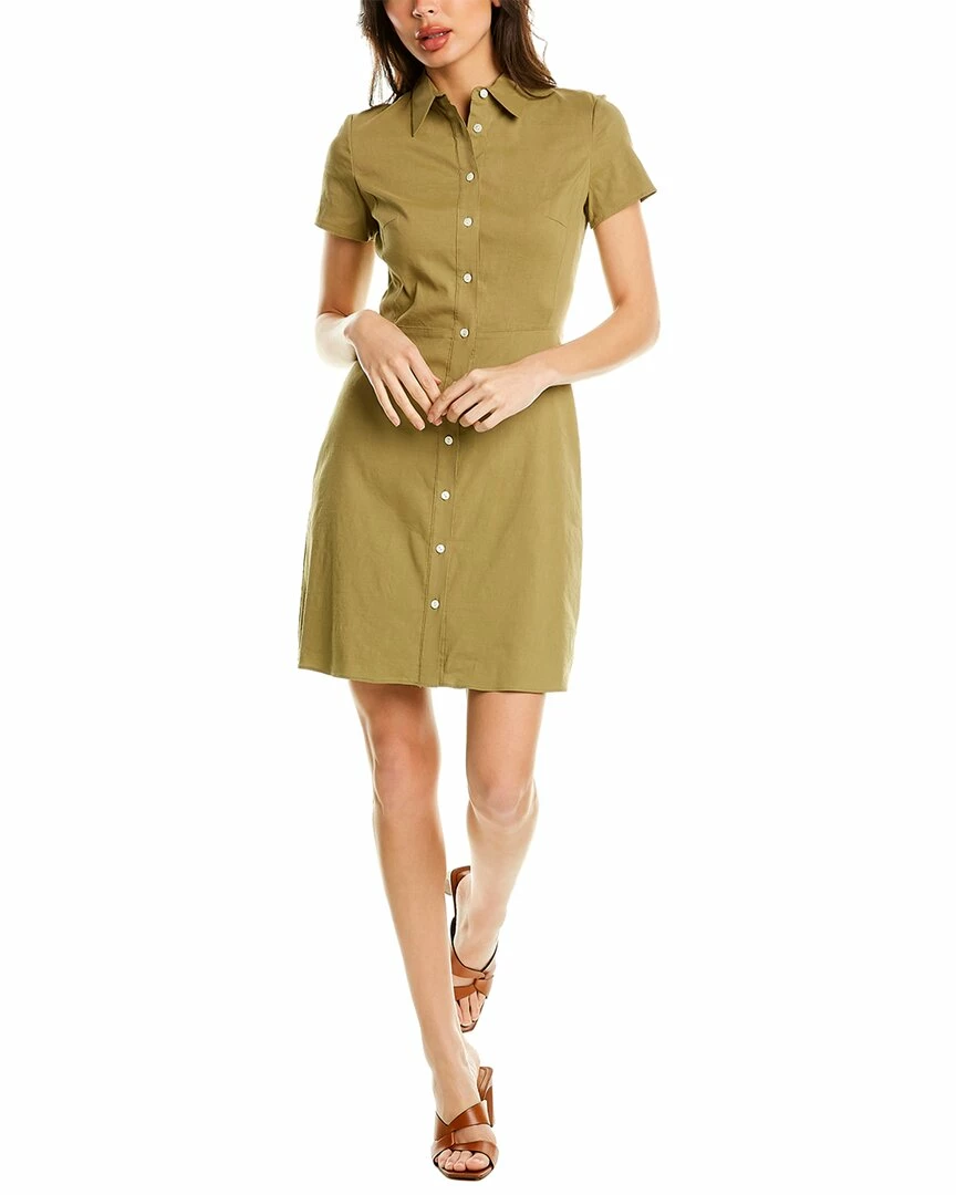 Theory Linen-Blend Shirtdress Women Dresses 3 Theory Linen-Blend Shirtdress Women Dresses